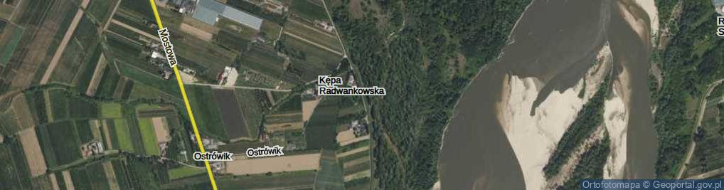 Zdjęcie satelitarne Kępa Radwankowska ul.